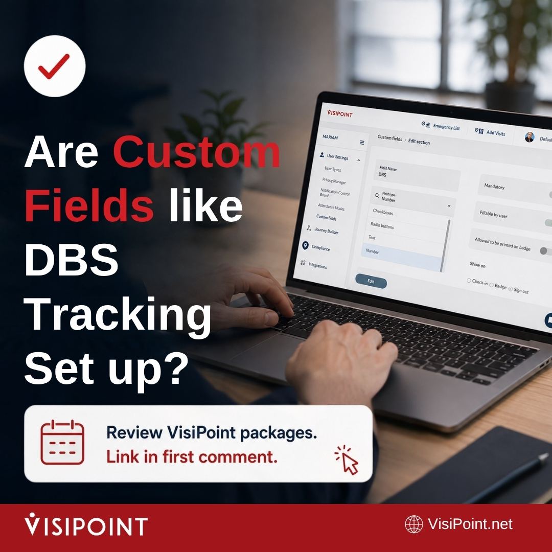 LinkedIn post asking whether custom fields like DBS tracking are set up