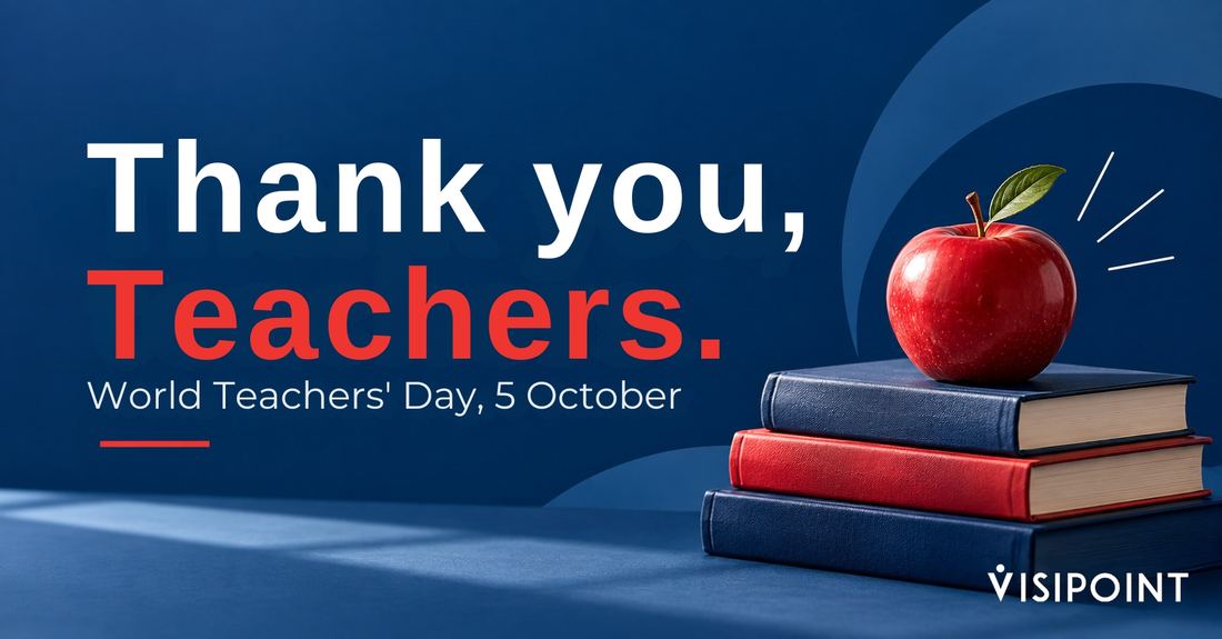 Blue banner reading Thank you, Teachers for World Teachers Day 5 October